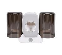 Generic Soporte para Cepillo de Dientes Eléctrico con Dispensador de Pasta de Dientes Recargable, Organizador de Baño Familiar con 4 Ranuras, 7,87x5,12x2,60 Pulgadas (White)