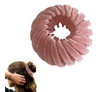 Generic Soporte para coleta de caballo con forma de nido de pájaro, de terciopelo, expandible, pinzas para el pelo de nido de pájaros, tres filas de dientes, accesorios de peinado para hacer coletas