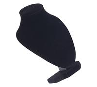 Generic Soporte para Collar, Soporte de Madera para Cadena de Joyería, Busto de maniquí, Elegante Organizador Colgante de Pelusa Negra para Joyería, Ferias de Artesanía, Decoración del Hogar