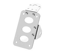 Generic Soporte para Matrícula de Motocicleta, Marco de Placa de Matrícula de Aleación de Aluminio, Soporte de Luz Trasera de Montaje Lateral, 100 X 180 Mm, Ajuste Horizontal o Vertical Izquierdo y
