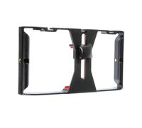 Generic Soporte para Teléfono Móvil de Mano para Vídeo, Marco Plástico Negro y Rojo Compatible Smartphones, Equipo de Grabación y Estabilizador Portátil para Filmación