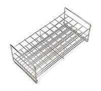 Generic Soporte para Tubos de Ensayo Médicos con Orificio Cuadrado, Pedestal Estable para Experimentos Científicos, Soporte para Tubos de Ensayo de Acero Inoxidable con 50 Orificios