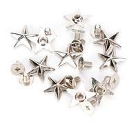 Generic "Star Rivet" Remache Pequeño y Fácil de Usar para Zapatos, Bolsos, Decoración para Bolsos de Alta Calidad, Ropa, Color Pistola Cantidad: 50 Piezas (Aleación de zinc 2)