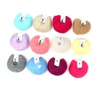 Generic Suave Hilo de Lana Larga de Angora de Punto Mohair para Tejer Bufandas, Chales y Suéteres - Lavable a Mano, Noble y Cómodo - Adecuado para Entusiastas del Tejido (1 juego de doce colores)