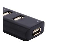 Generic Suministros de Computadora, Concentrador de Combinación USB Portátil Estable con Cable Conjunto y Play de Velocidad Tema de 480 Mbits, Negro para Computadora PC