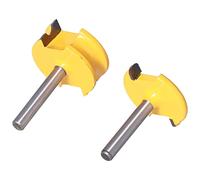 Generic T Bit de Enrutador de Pista, Broca del Enrutador de la Ranura 2 PCS Router Bit 1/4in Plateado de Articulación de Cuentas Amarillas para Trabajar la Madera