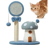 Generic Tabla de rascar de sisal para gatos, resistente al desgaste, columna de rascado para gatos, bonita casa de hongos, sin residuos que se caigan, marco de escalada para gatos (C)