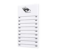 Generic Tablero de Extensión de Pestañas, Soporte Duradero para Pestañas Postizas, Marca de Escala de 7-15 Mm para Profesionales del Maquillaje y Uso Personal, Acrílico Blanco