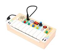 Generic Tablero de Interruptor de Piano de Madera con Juguete Educativo Sensorial de Música para Aprendizaje Temprano 8.07x2.36x3.94in