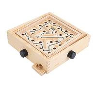 Generic Tablero Educativo de Laberinto de Madera para Niños con 2 Bolas de Acero para un Aprendizaje Divertido a Partir de 6 Años (Trompeta de Laberinto de manivela)