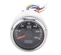 Generic Tacómetro de Coche de 2.047 in, Calibre de RPM de Metal para Coche, 0 a 3000 RPM, de 9 a 32 V, Contador de Horas con Retroiluminación de 7 Colores para Camión, Tractor, RV, Barco, Motor de