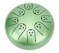 Generic Tambor de Lengua de Acero, 5,5 Pulgadas, Patrón Animal, 8 Notas, Instrumento de Percusión de Tanque de Chakras para Relajación e Inspiración, Verde