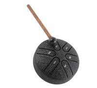 Generic Tambor de Lengua de Acero de 6 Notas Mini Tambor de Mano de 3 Pulgadas para Aprendizaje y Meditación Acero Al Carbono Duradero