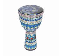 Generic Tambor de Mano Africano, Tambor Djembe Portátil Ligero para Niños con Decoración de Tela de Patrón Tradicional, de 8 Pulgadas para Principiantes (3)