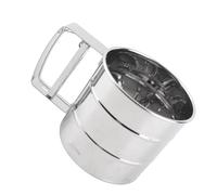 Generic Tamiz de Harina de Acero Inoxidable Duradero para Hornear Azúcar, Taza Tamiz Agitadora Fácil de Usar, de Harina con Manivela de Malla para Azúcar Glas, Maravilloso Regalo para Panaderos, 1 de