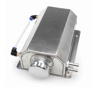Generic Tanque de Expansión de Desbordamiento de Refrigerante para Automóvil Bote de Captura de Aceite de Aluminio Soldado TIG de 1 Litro con Tapón de Drenaje Indicador de Nivel para Uso Universal