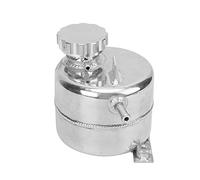 Generic Tanque de Expansión de Refrigerante de Aleación de Aluminio de 2,5 L con Tapa para S R53 R52, Depósito de Radiador Resistente para Entusiastas del Automóvil, Plateado