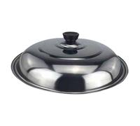 Generic Tapa de Acero Inoxidable para Wok, Resistente Al, Redonda, Fácil de Montar, con Asa, para Uso Doméstico Y Hotelero, Diámetro 34 Cm