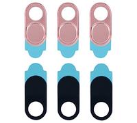 Generic Tapa de Lente de Metal Etiqueta de Protección de Privacidad de la Cámara Cubierta de Cámara Web para Tabletas de Teléfonos Inteligentes, Juego de 3 Piezas de Estructura Fina Ideal para (Pink)