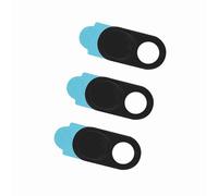 Generic Tapa de Lente de Metal Etiqueta de Protección de Privacidad de la Cámara Cubierta de Cámara Web para Tabletas de Teléfonos Inteligentes, Juego de 3 Piezas de Estructura Fina Ideal para (BLACK)