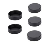 Generic Tapa de Lente Trasera de Metal con Montura C de 25mm para Lentes de TV CCTV, Tapa Protectora contra el Polvo para Almacenamiento y Uso de Cámara, Juego de 2 Colores y 5 uds. (Black)