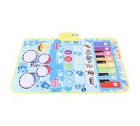 Generic Tapete Táctil para Música de Piano Multimodo con Diseño Plegable, Tapete Interactivo para Baile de Tambor con Teclado de Piso para el Desarrollo de los Niños, Material Seguro (Blue)