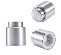 Generic Tapón de Vino de Acero Inoxidable, Tapa Sellada Al Vacío para Almacenamiento de Vino, Accesorios de Bar, 5cm X 4,2 Cm