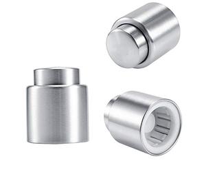 Generic Tapón de Vino de Acero Inoxidable, Tapa Sellada Al Vacío para Almacenamiento de Vino, Accesorios de Bar, 5cm X 4,2 Cm