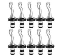 Generic Tapones para Botellas de Vino, Herramientas de Sellado Hermético y Reutilizables para Vino y Champán, Color Blanco Negro, 10 Uds.