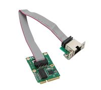 Generic Tarjeta Controladora de Red Mini PCIe Gigabit Ethernet Tarjeta Nic LAN de Autoadaptación Estable para Computadora de Escritorio, Velocidad de 10/100/1000Mbps para 10, Plug and Play