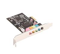 Generic Tarjeta de Sonido CMI8738 Hardware de Conversión de Señal de de Escritorio Estéreo de 6 Canales para Cine en Casa, Juegos 3D a Gran Escala para Computadoras PC con Ranuras PCI-E, Placa Negra