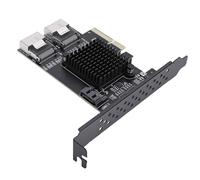 Generic Tarjeta PCIe Serial ATA de 6 Gbps con Chip de bajo Consumo para Transferencia de Datos Estable para Servidor de Escritorio NAS, 1 Tarjeta PCIe a Serial ATA para 11, 2003,