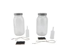 Generic Tarro de Fermentación de Vidrio de 2L con Esclusa de Aire para Pepinillos, Chucrut y Kimchi, Liberación Automática, 2 Uds, Uso Versátil para Cocina Casera