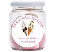 Generic Tarro de helado personalizable con conos de helado para boda