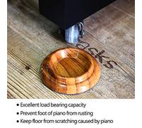 Generic Taza con Ruedas para Piano, Protege los Pies del Piano, Almohadillas para los Pies del, Excelente Capacidad de Carga, 4 Piezas de Color Madera para Verticales