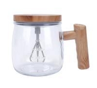 Generic Taza de Vidrio de Mezcla Eléctrica, Taza Autoagitadora Recargable de 400ML con Tapa y Asa para Viajes en Casa, Oficina, Mezcla Fácil