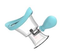 Generic Taza Lavaojos, Limpiador Ergonómico de Enjuague a Presión de Aire para Usuarios de Lentes de Contacto y Trabajadores Nocturnos, Silicona PC Transparente (BLUE)