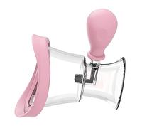 Generic Taza Lavaojos, Limpiador Ergonómico de Enjuague a Presión de Aire para Usuarios de Lentes de Contacto y Trabajadores Nocturnos, Silicona PC Transparente (Rosáceo)
