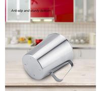 Generic Taza Medidora Grande y Duradera de Acero Inoxidable para café Artístico y Latte, Jarra para Espumar Leche de 2000ml para Cocina Barista Casera