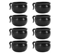 Generic Tazas de Bebedero para Pollos, Bebederos de Plástico Grueso para Aves de Corral para Bandadas Grandes, Negro, 8 Piezas, Aproximadamente 13x7cm