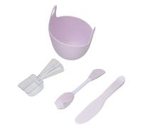Generic Tazón de Mezcla de Máscara Facial, Múltiples Funciones Portátiles Silicona Reutilizable Masquilla Facial Tazón Juego de Diy con Cuchara para Maquillaje