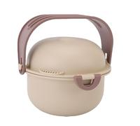 Generic Tazón Portátil para Perros, 2 a 1 Perros Portátiles para, una Cremallera con una Manija para Caminar Al Aire Libre (Color Albaricoque)