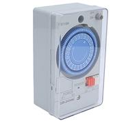 Generic TB118N Temporizador Mecánico Rendimiento Estable Interruptor de Tiempo de 24 Horas para Calentadores de Agua Farolas 220 VCA, Temporizador de Riego Mecánico para Cría