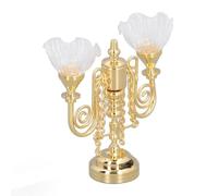 Generic Techo de Techo Ligero, Lámpara de Viva de Casa de Muñecas a Escala 1:12 para Accesorios para el Hogar de Muñecas (Gold)