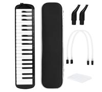 Generic Teclado de Piano de Aire Melodica Portátil de 37 Teclas de Tono Completo, con Estuche Rígido de EVA 3D para Protección Integral, Cubre el Completo de Teclas C para Canciones Versátiles (BLACK)
