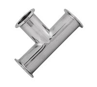 Generic Tee de Abrazadera Sanitaria de 3 Vías de Acero Inoxidable SUS304, Camiseta de Abrazadera Resistente a la Corrosión para Alimentos Químicos y Bebidas, 38mm, 1,5 Pulgadas