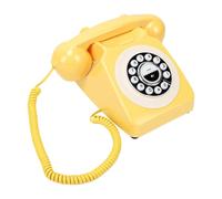 Generic Teléfono de Escritorio Inalámbrico con Bluetooth, Diseño Retro Encantador, Compatible con Llamadas Manos Libres para Hogares Nostálgicos, 8,46x5,67 Pulgadas (Yellow)