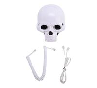 Generic Teléfono de Escritorio Multifuncional con Forma de Calavera, Sonido Cristalino, Características Fáciles de Usar para Entusiastas de la Decoración Moderna (WHITE)