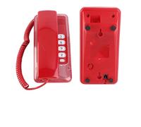 Generic Teléfono de Hotel sin Identificador de Llamadas, Función Flash, Silenciamiento de Llamadas, Rellamada Al último Número, Ahorro de Energía, de Pared/Escritorio (Rojo)