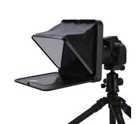 Generic Teleprompter Portátil Plegable TC7 para Cámara de Tableta de Teléfono, Creación Rápida de Vídeo Manual para Programas de Entrevistas, Plástico Negro